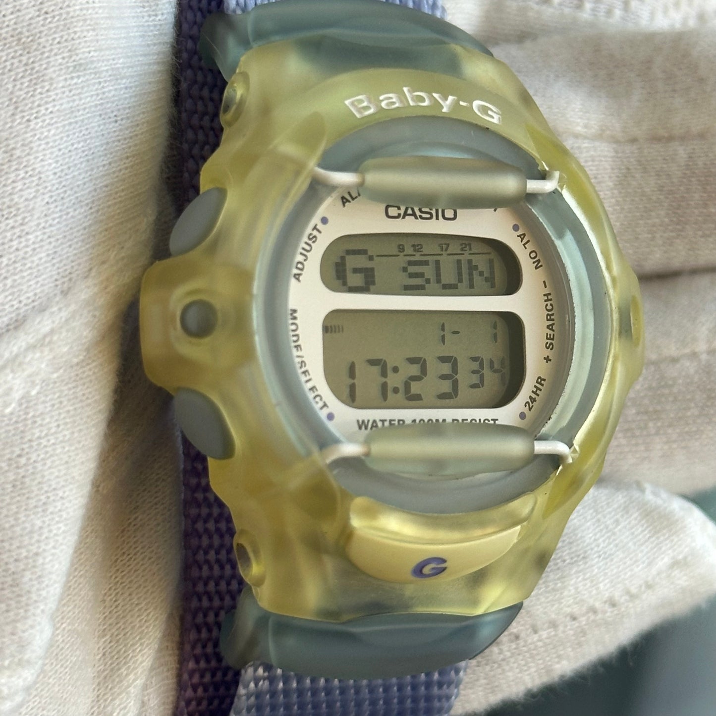 Reloj Baby-G Casio Digital BG-151 Translúcido 1999 Escaso