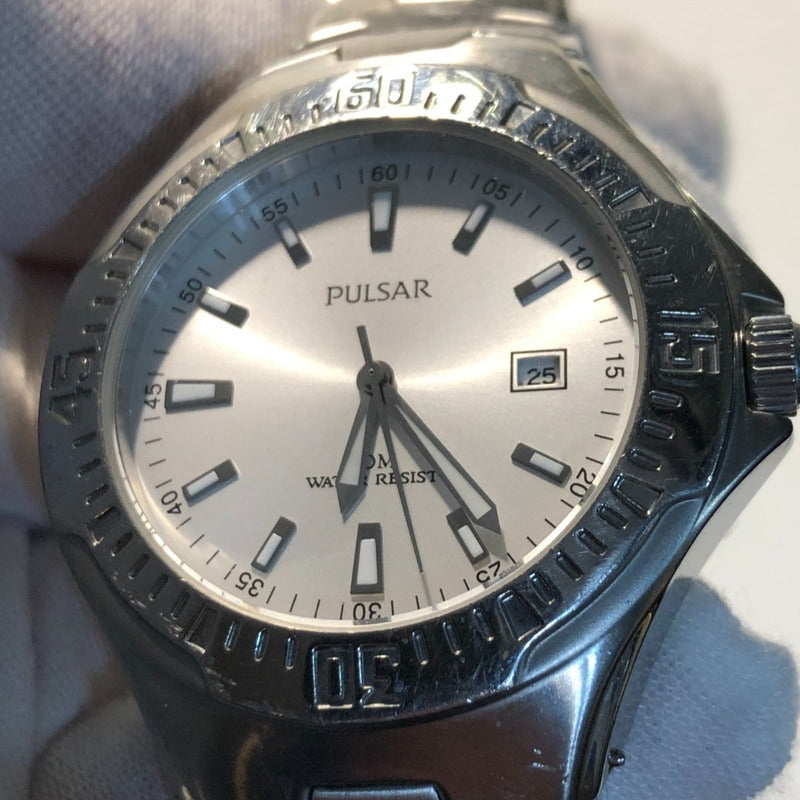 Pulsar By Seiko Vintage 1996 Hombre Bisel Deportivo Escaso.