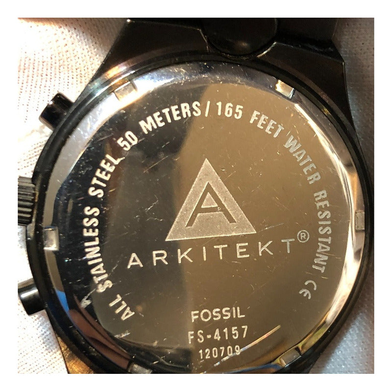 Reloj Fossil Arkitekt Hombre Cara Efecto Rayos Sol 2010 Raro