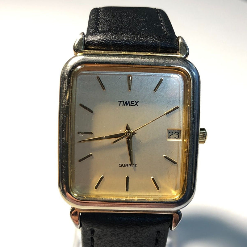 Reloj Timex Vintage1989 Cuadrado Fecha Funciona Bien Escaso.