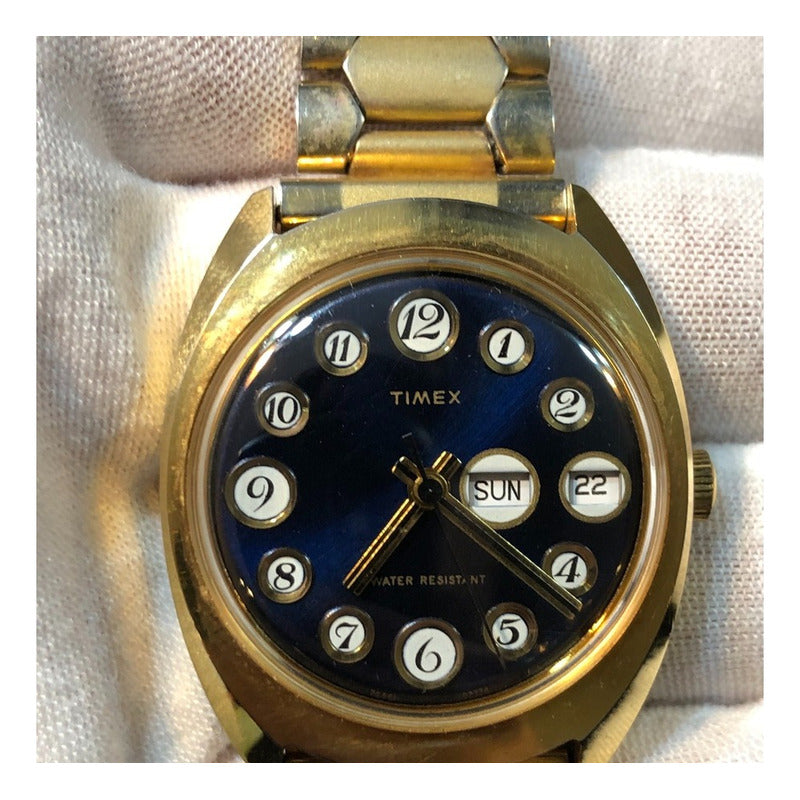 Timex Mítico Telephone Dial Azul 1974 Hombre A Cuerda Pop-art Único Raro