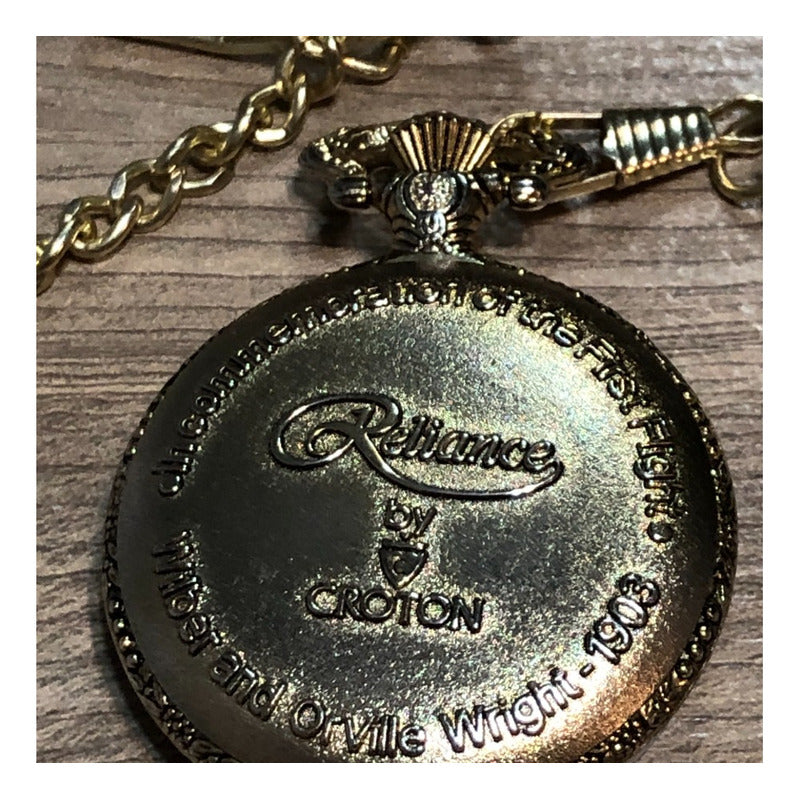 Reloj Bolsillo Croton Reliance 90´s 1er Vuelo De La Historia