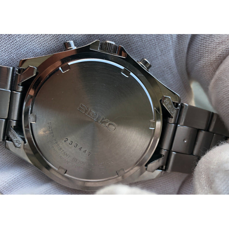 Reloj Seiko Flightmaster Pilot Hombre Acero Plateado