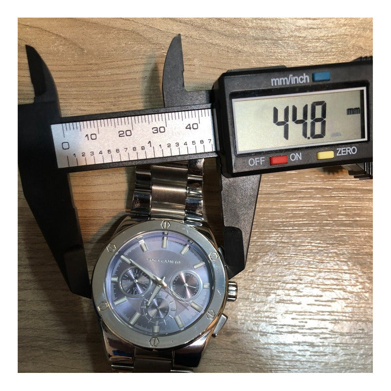 Reloj Vince Camuto Violeta Tornasol Caja Grande 44mm Hombre