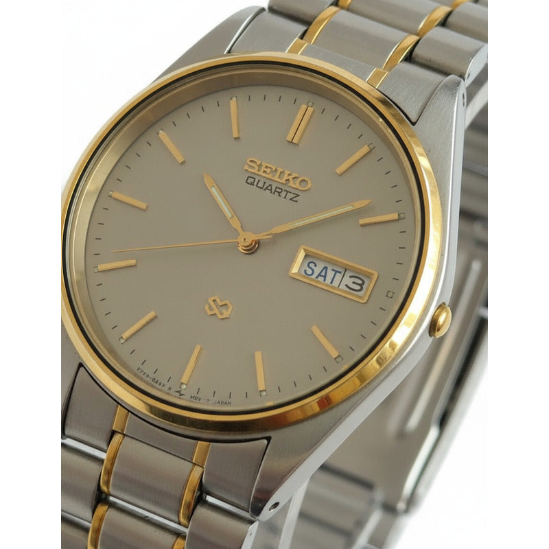 Reloj Seiko Hombre Vintage Año 1997 Two Tone Día-fecha Raro