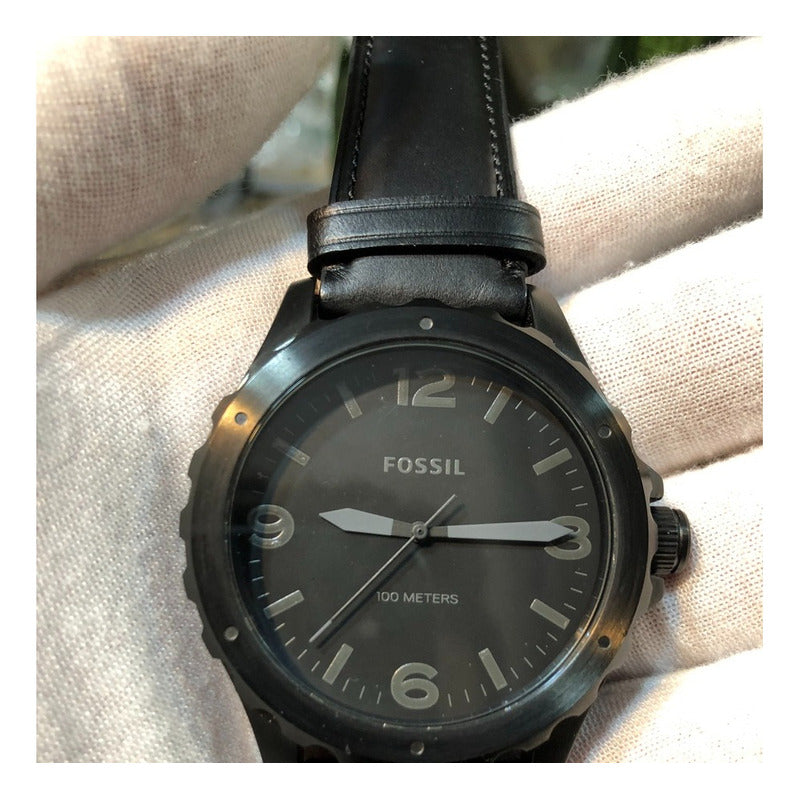 Reloj Fossil Negro Correa Original 2013 Hombre Caja 49mm