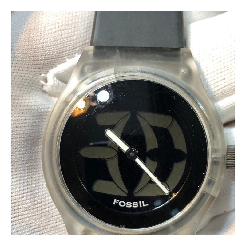 Reloj Fossil Bigtic Hombre Escasísimo Translúcido Año 2003