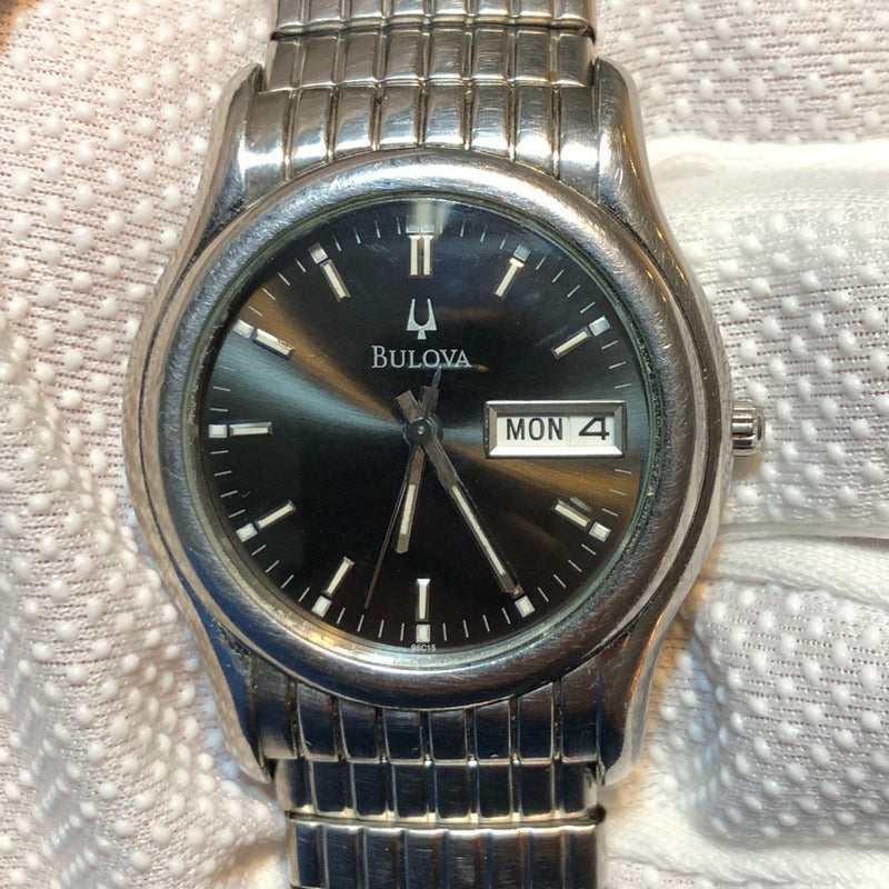 Reloj Bulova Hombre 2002 Correa Expandible Funciona Perfecto