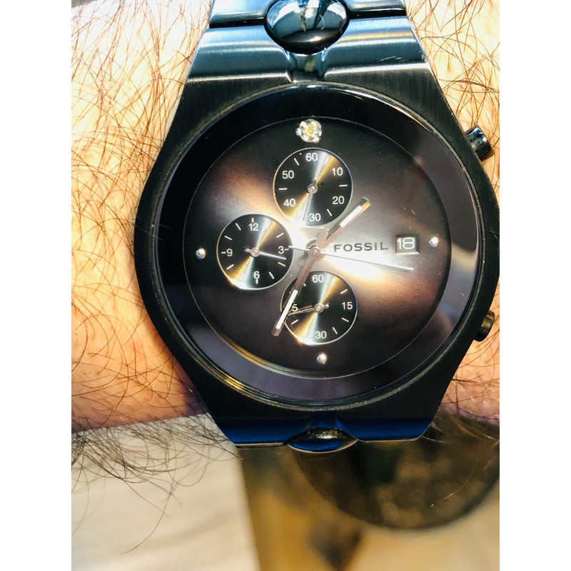 Reloj Fossil Arkitekt Hombre Cara Efecto Rayos Sol 2010 Raro