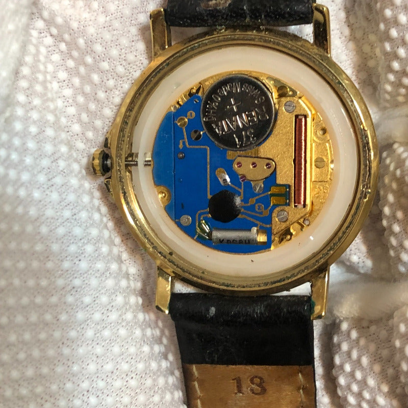 Raymond Weil Hombre Zafiro Chapado Oro 18k Suizo Años 90s