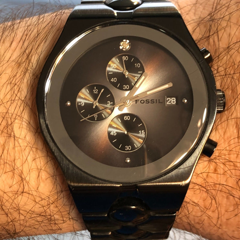 Reloj Fossil Arkitekt Hombre Año 2012 Negro Diamante