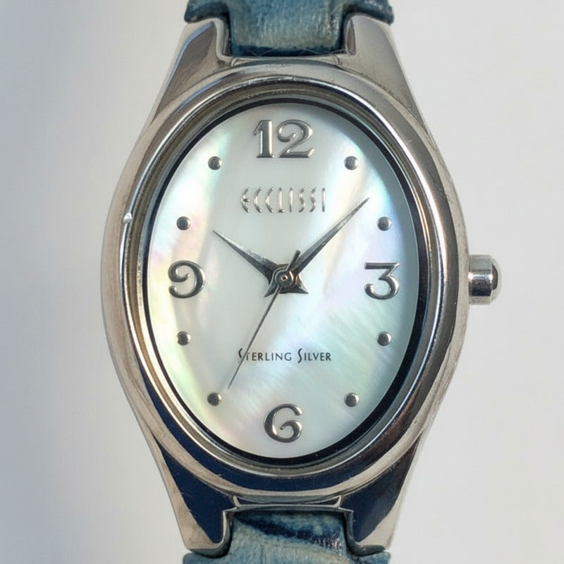 Reloj De Plata 925 Ecclissi Mujer Dial Madreperla Año 2004