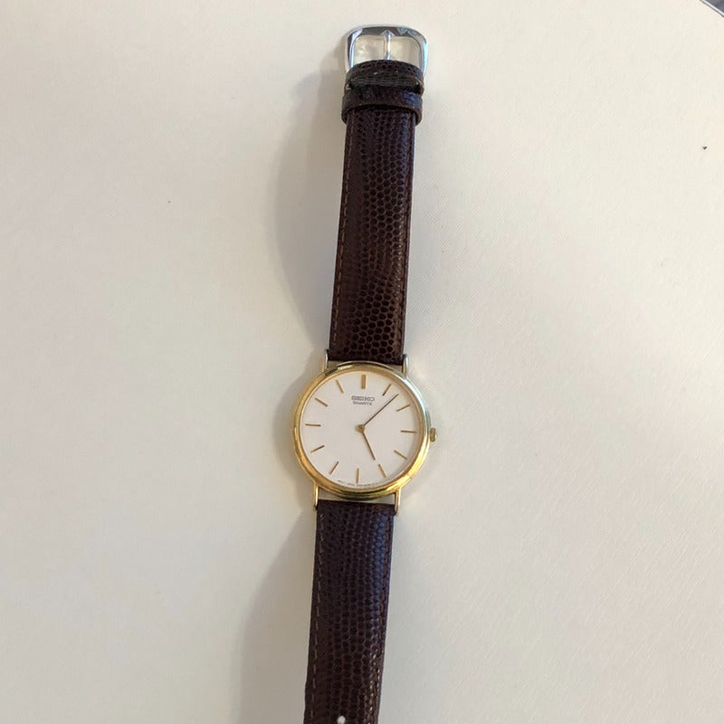 Reloj Seiko Hombre Año 1992 Ultrafino Sin Segundero Dorado