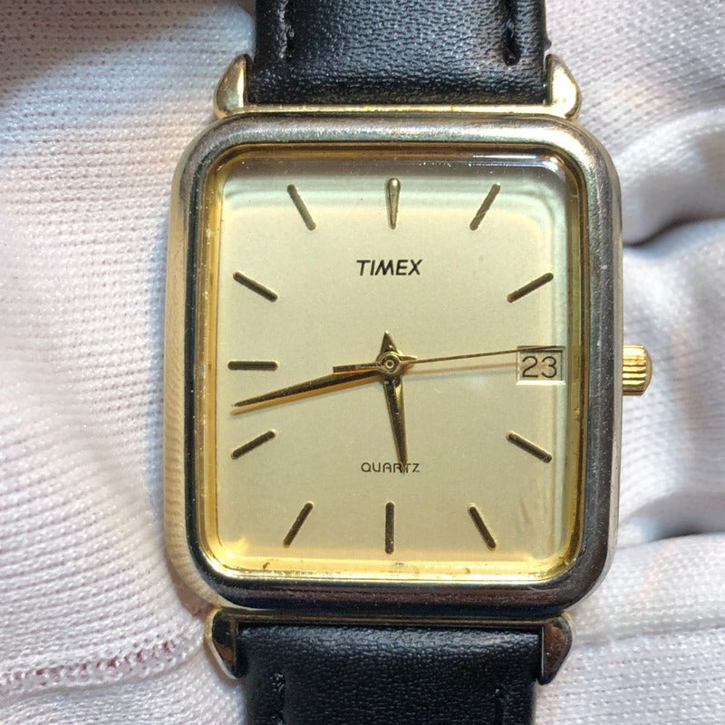 Reloj Timex Vintage1989 Cuadrado Fecha Funciona Bien Escaso.