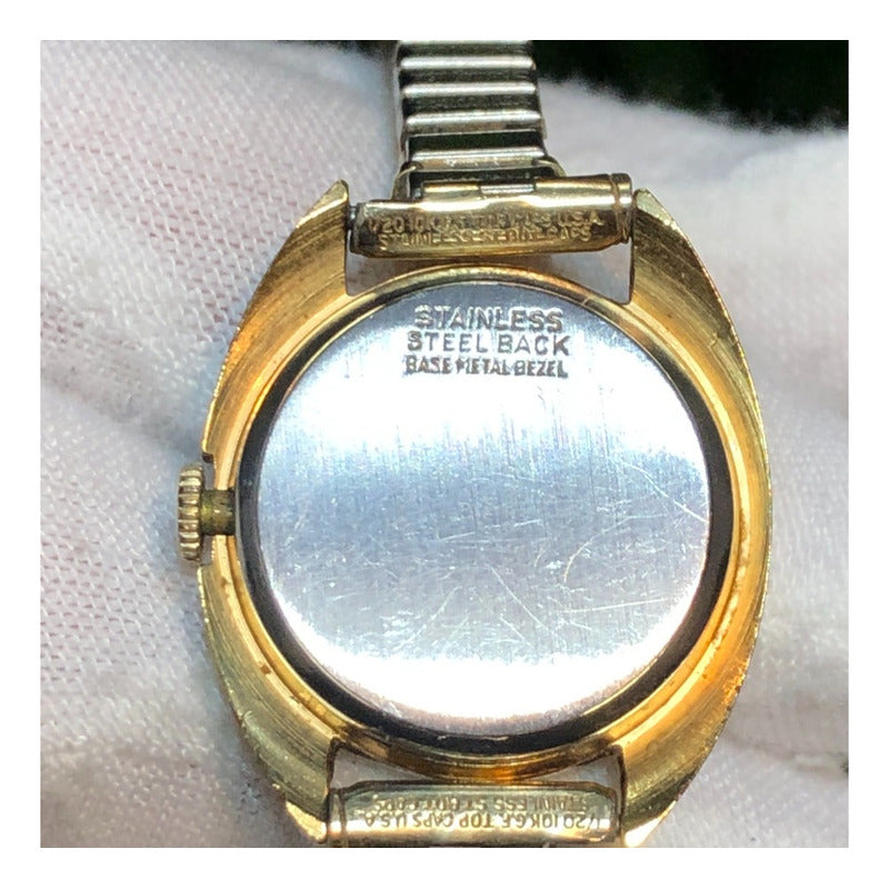 Reloj Vintage Jubilee Mecánico Mujer Pulsera Oro Laminado10k