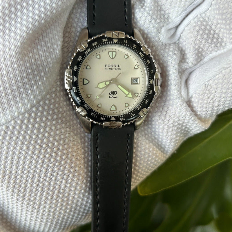 Reloj Fossil Hombre Año 2000 Dial Perlado Blue Serie