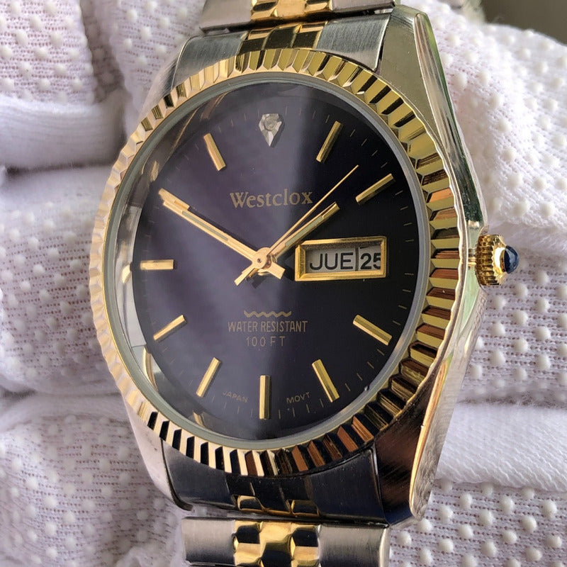 Reloj Westclox Hombre 1995 Datejust Style Purpura Sunburst