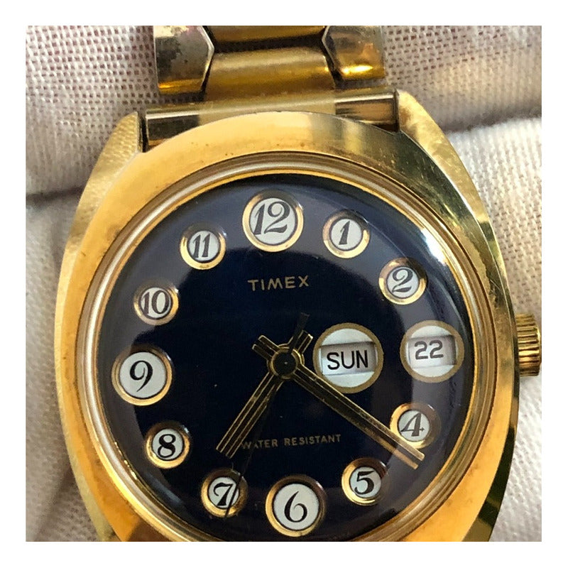 Timex Mítico Telephone Dial Azul 1974 Hombre A Cuerda Pop-art Único Raro