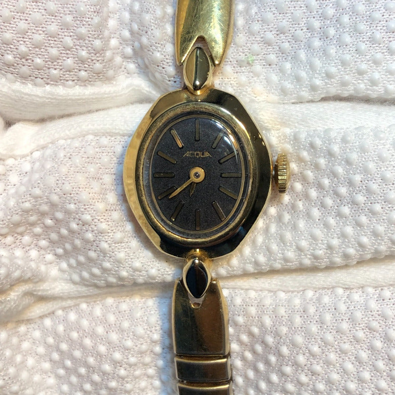 Reloj Acqua By Timex Mujer A Cuerda Vintage Años 80s Dorado
