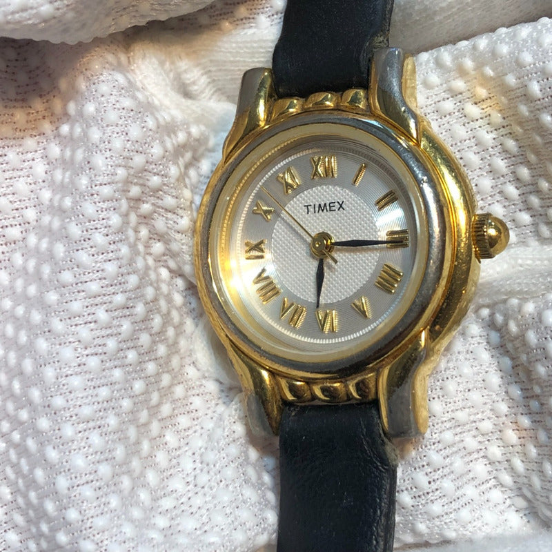 Reloj Timex Mujer Vintage Año 1991 Dial Blanco Waffle