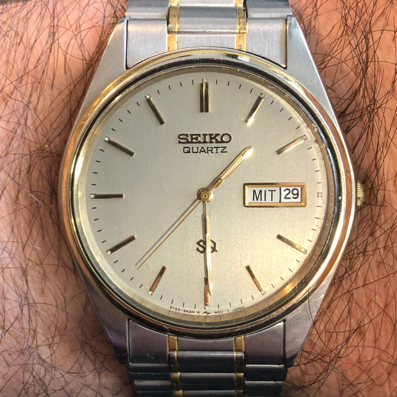 Reloj Seiko Hombre Vintage Año 1997 Two Tone Día-fecha Raro