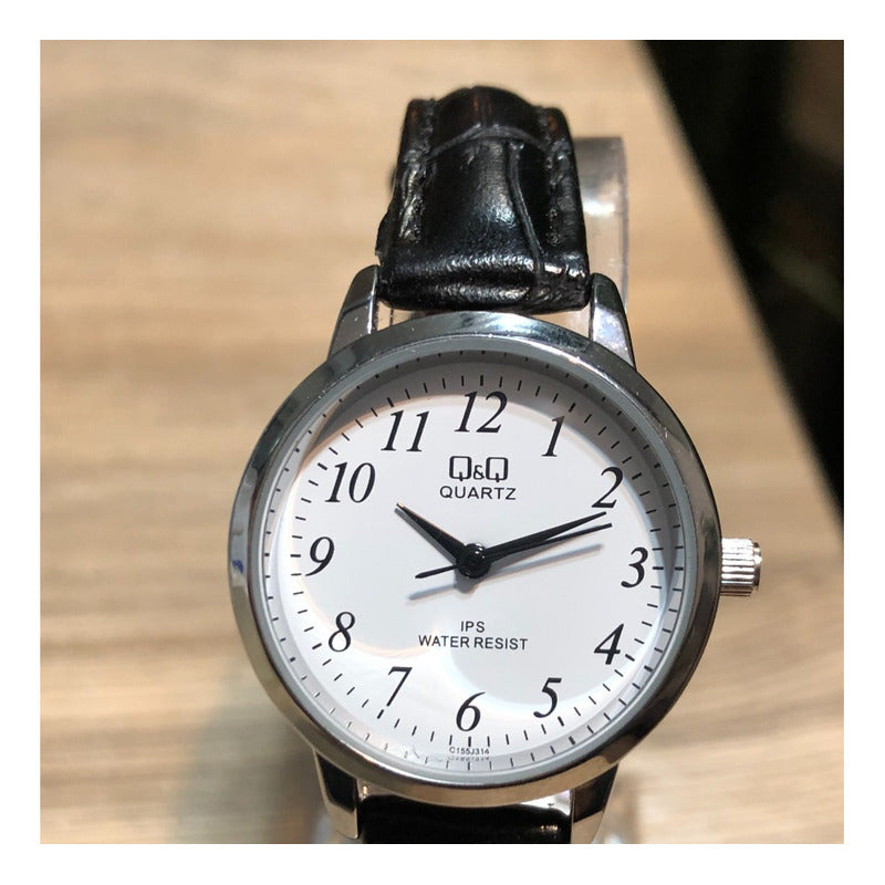 Reloj Q&q Vintage Mujer Dial Blanco Bajo Números Negros