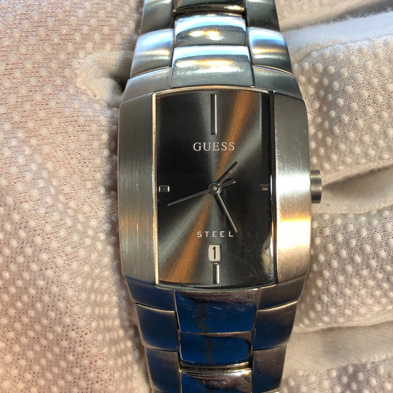 Reloj Guess Steel Hombre Inicios Años 2000 Sunburst Compacto