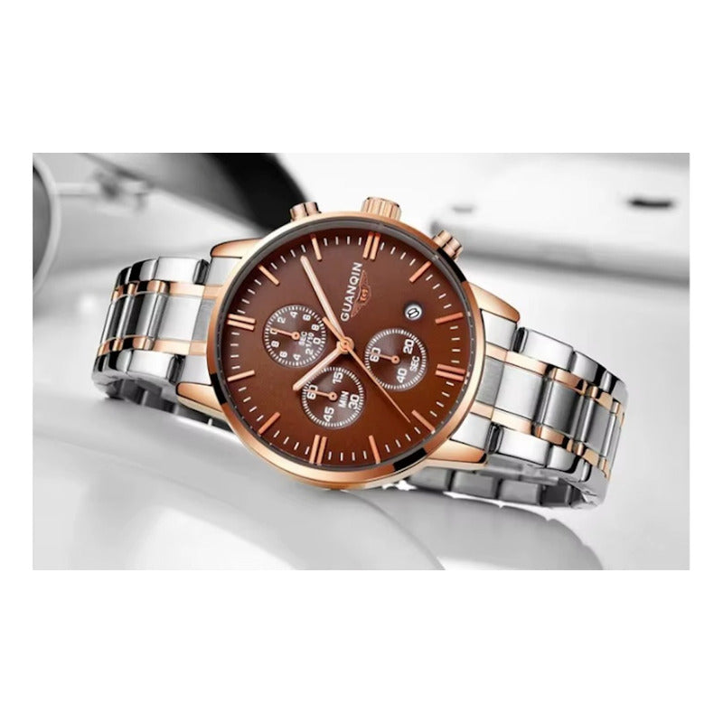 Reloj Guanqin Gq12006 Hombre Pulsera Acero Inoxidable
