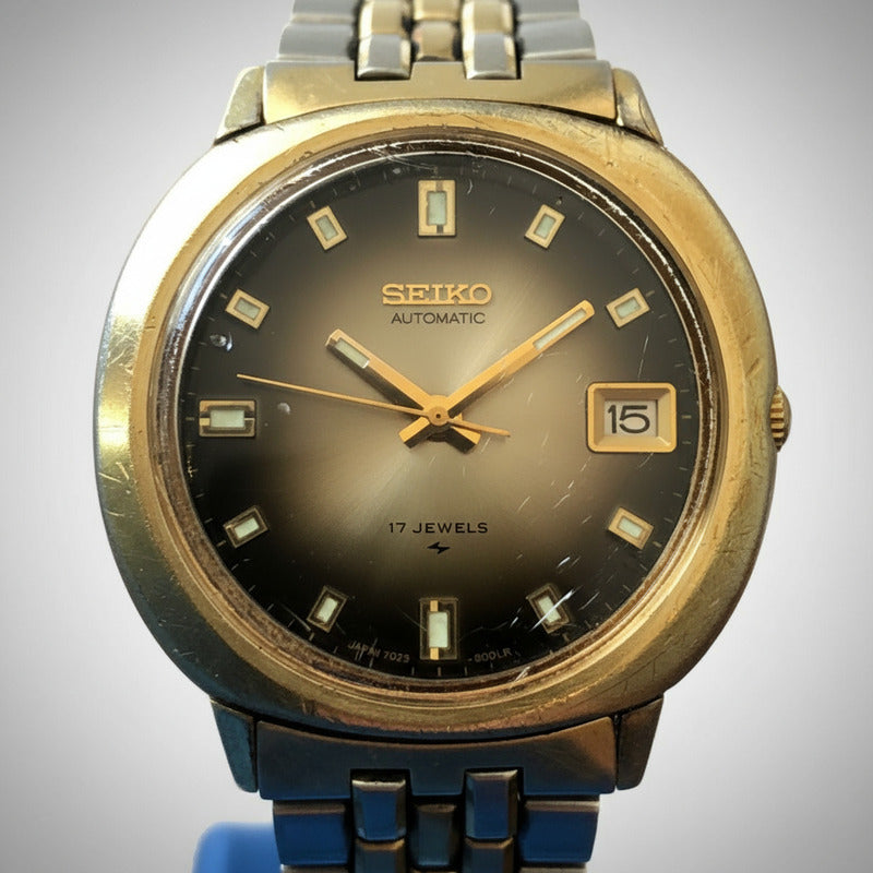 Reloj Seiko Hombre Año 1976 Ahumado 17 Jewels Automático