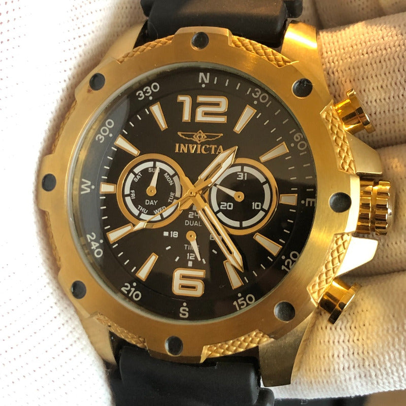 Reloj Invicta I-force Hombre Año 2013 Dorado 50mm Trinite