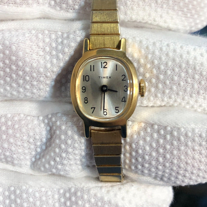Reloj Timex Mujer Vintage Años 70s Dorado Pulsera Expansible