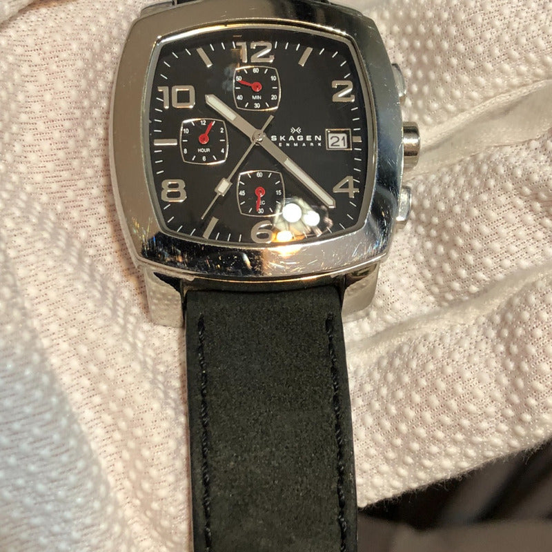 Reloj Skagen Hombre Año 2006 Cronógrafo Cuadrado Danés