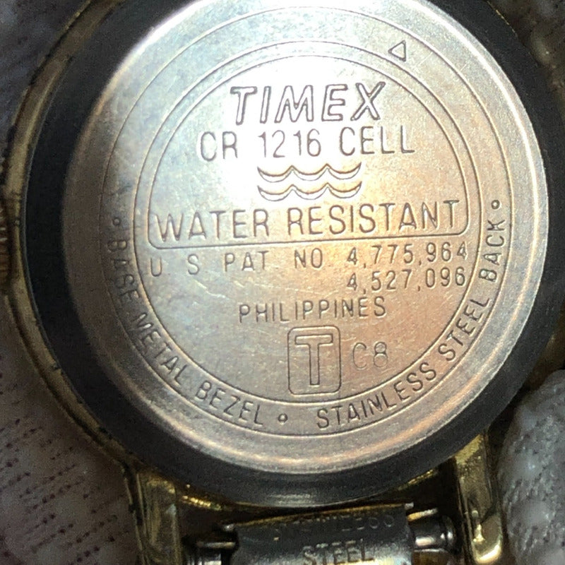 Reloj Timex Mujer Vintage Año 1998 Indiglo A Las 8 Dorado