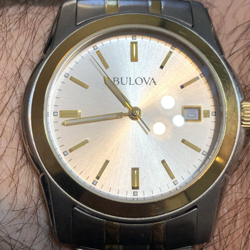 Reloj Bulova Hombre Vintage 1999 Bicolor Sunburst Classic