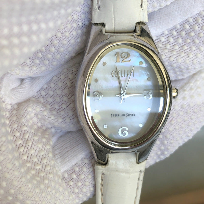 Reloj Ecclissi Plata 925 Mujer Año 2001 Oval Madreperla