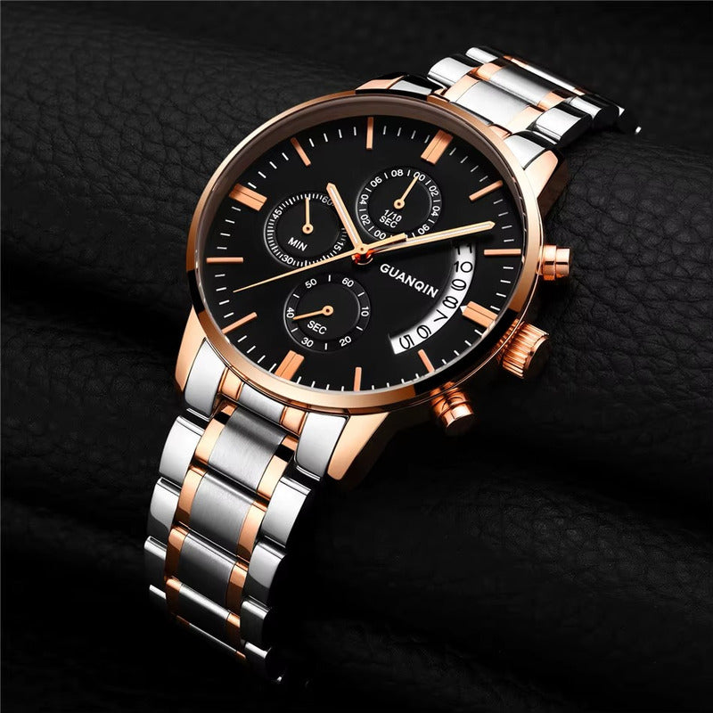 Reloj Guanqin Gs19053 Hombre Acero Resistente Al Agua