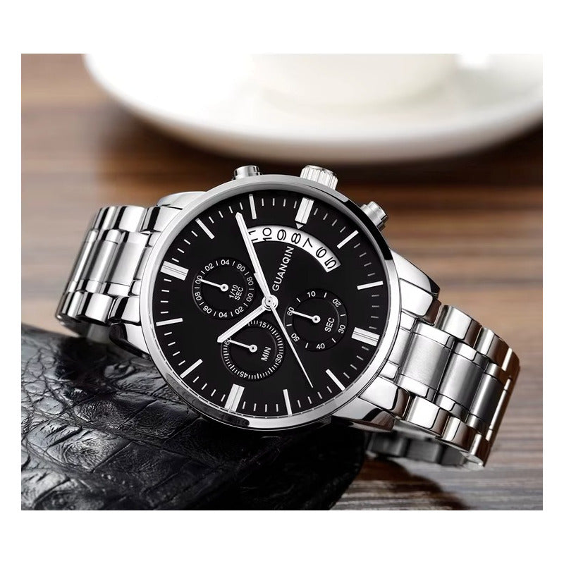 Reloj Guanqin Gs19053 Hombre Acero Resistente Al Agua