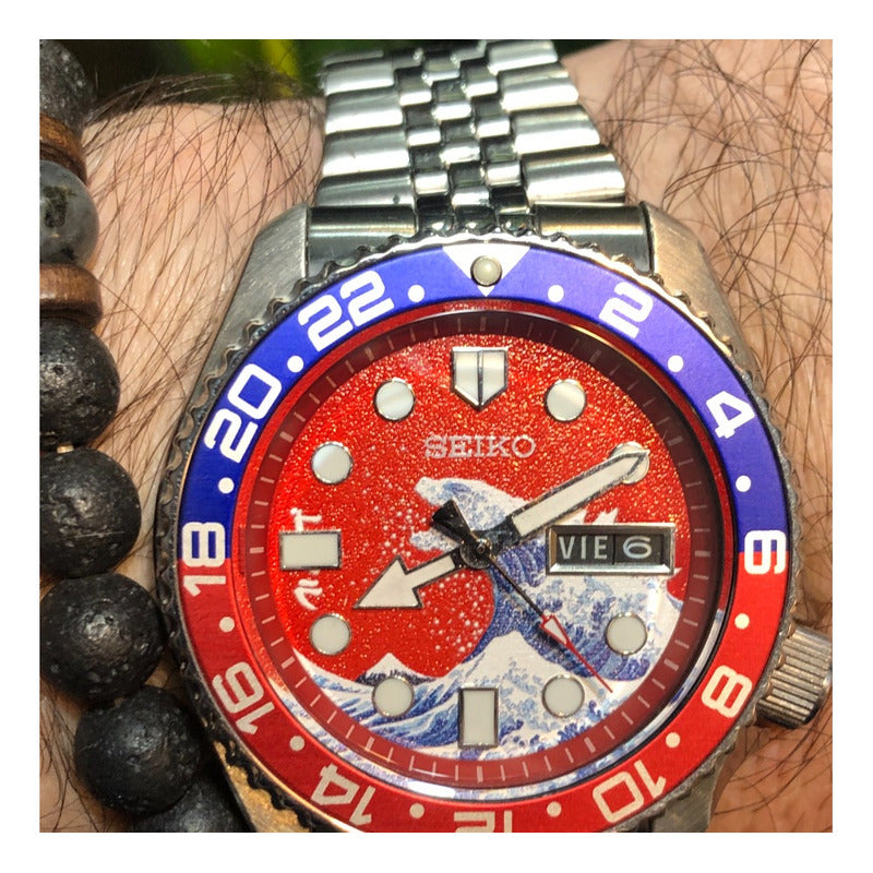 Reloj Seiko Skx007 Godzilla Arte Japonés Con Caja Hombre