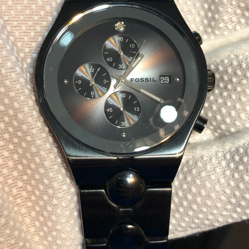 Reloj Fossil Arkitekt Hombre Año 2012 Negro Diamante