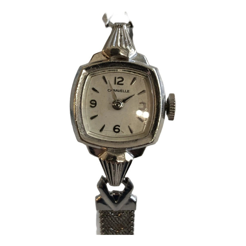 Caravelle By Bulova Mujer 1969 A Cuerda Rubíes Visibles