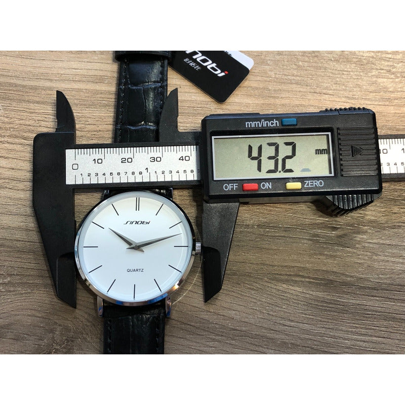 Reloj Sinobi Nuevo Hombre Sin Segundero Pila Nueva 44mm