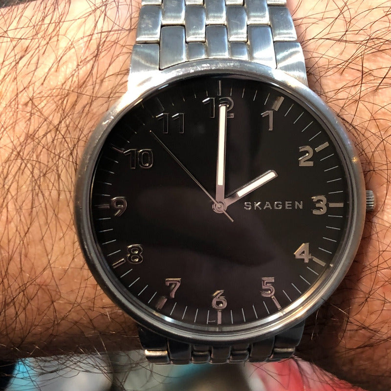 Reloj Skagen Ancher Hombre Minimalismo Danés Año 2017 Escaso