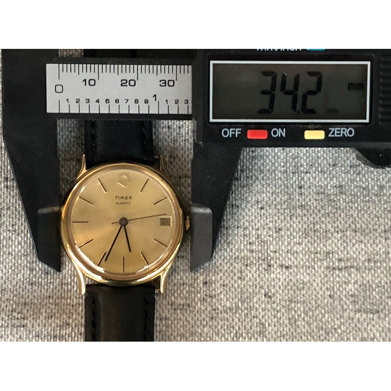 Reloj Timex Vintage Dorado Línea Q 80´s Escaso