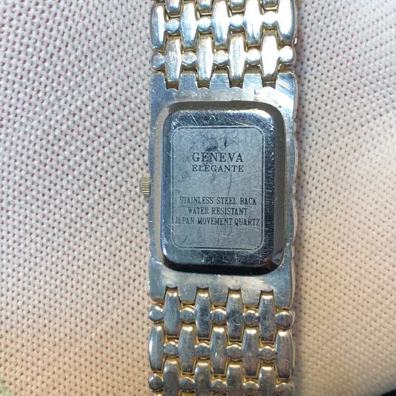 Reloj Geneva Mujer Años 90´s Brazalete Joya Incrustado