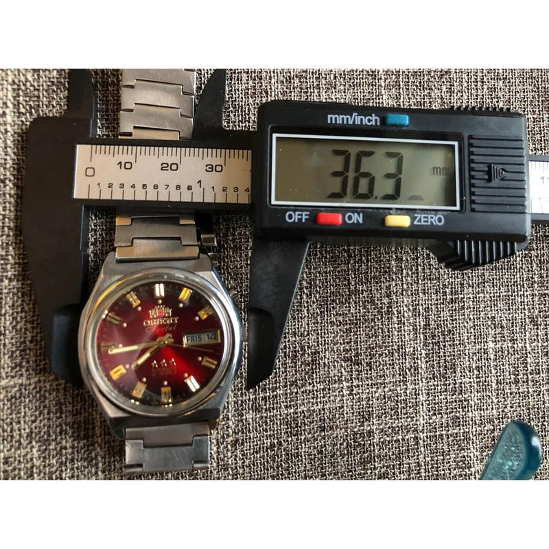 Reloj Orient Crystal Three Star Automático Rojo Muy Escaso