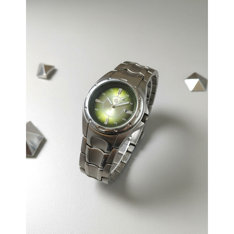 Reloj George Arena Hombre Vintage Fines 90s Dial Verde