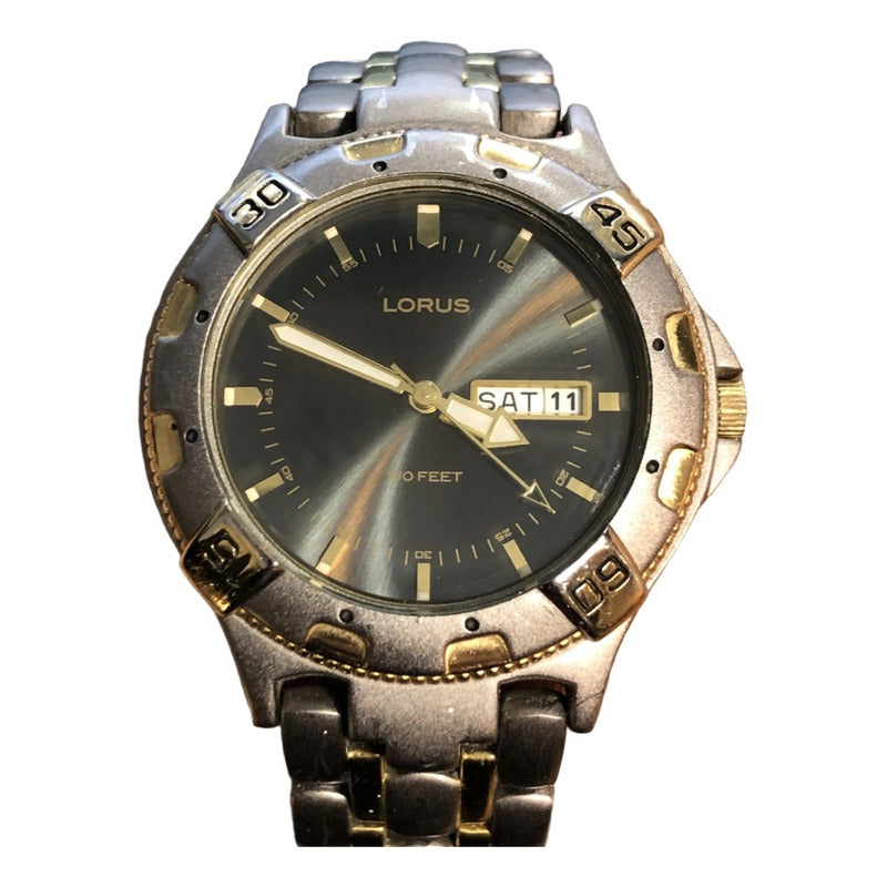 Reloj Lorus By Seiko Hombre Años 90´s Bicolor Day-date