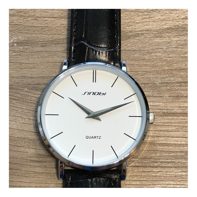Reloj Sinobi Nuevo Hombre Sin Segundero Pila Nueva 44mm