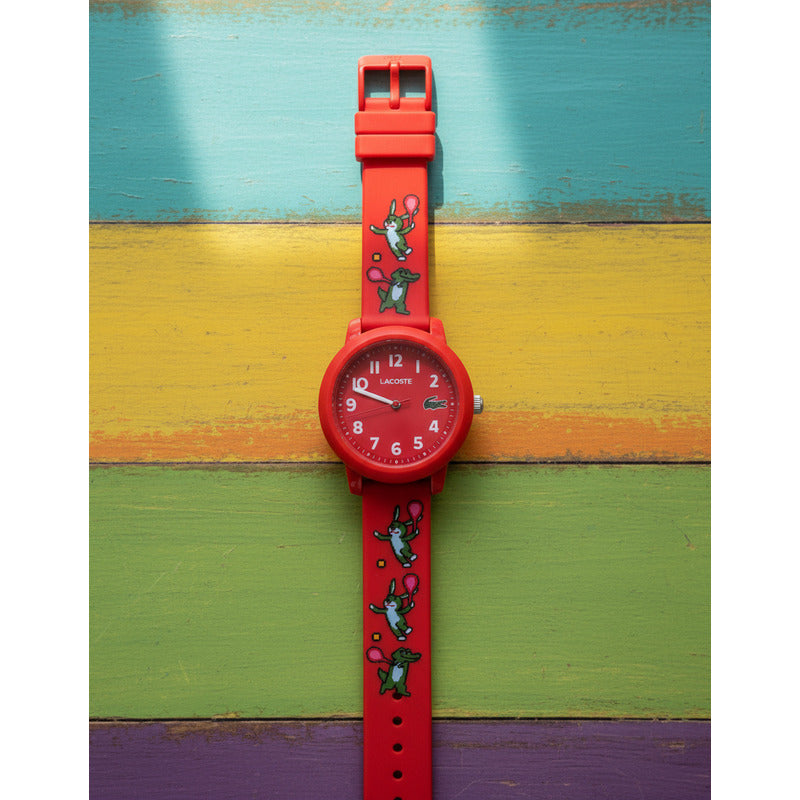 Reloj Lacoste Pixelcroc Niños 2021 Rojo Original Con Caja