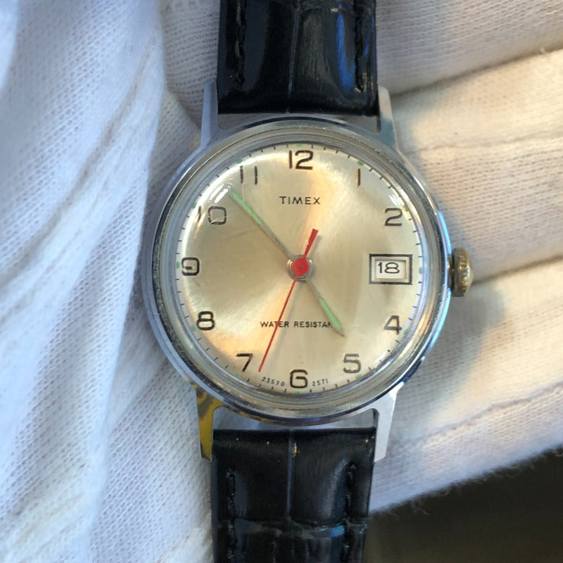 Reloj Timex Hombre 1971 Compacto 31 Mm A Cuerda Case France